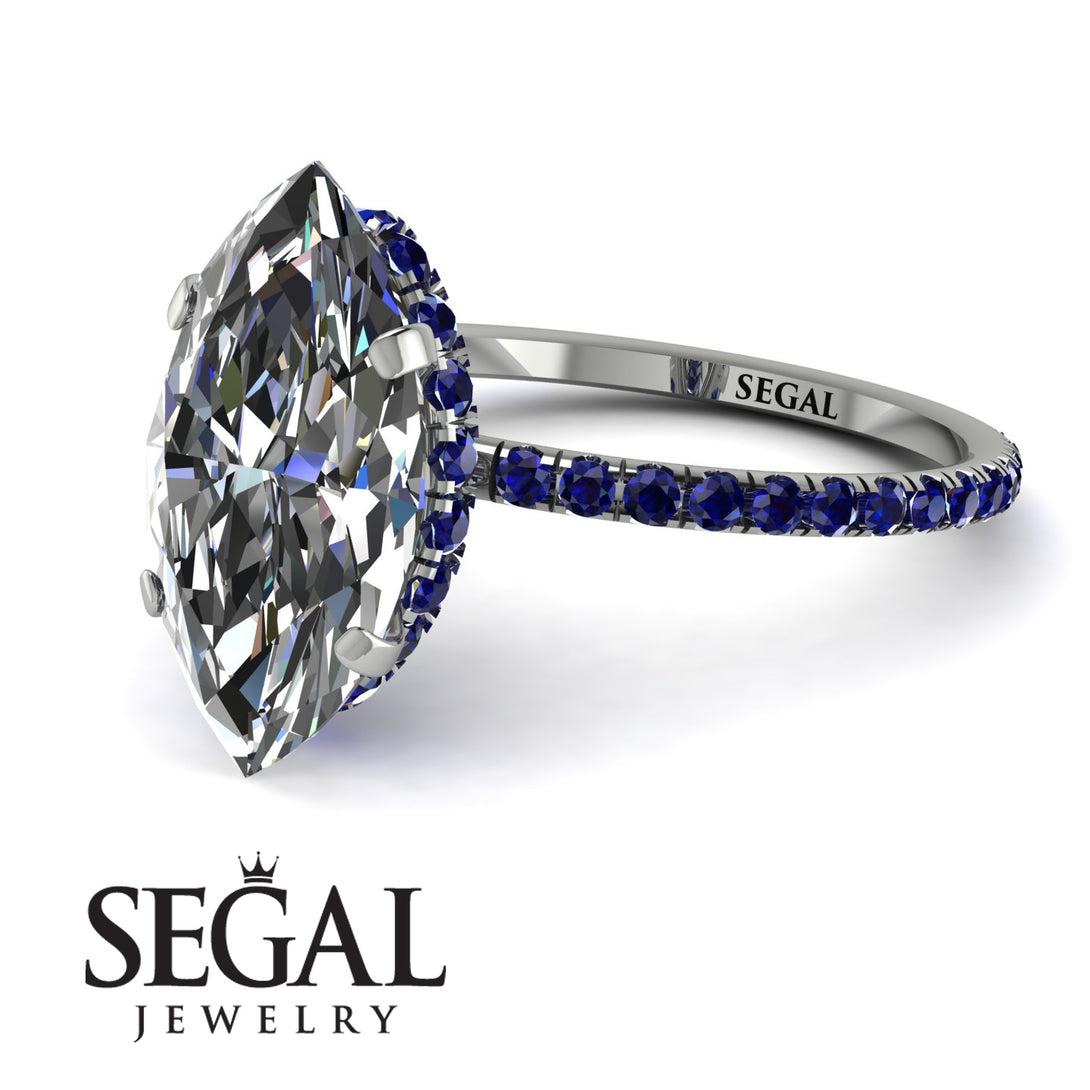 Hidden Halo Marquise Diamond Engagement Ring - Journey No. 63