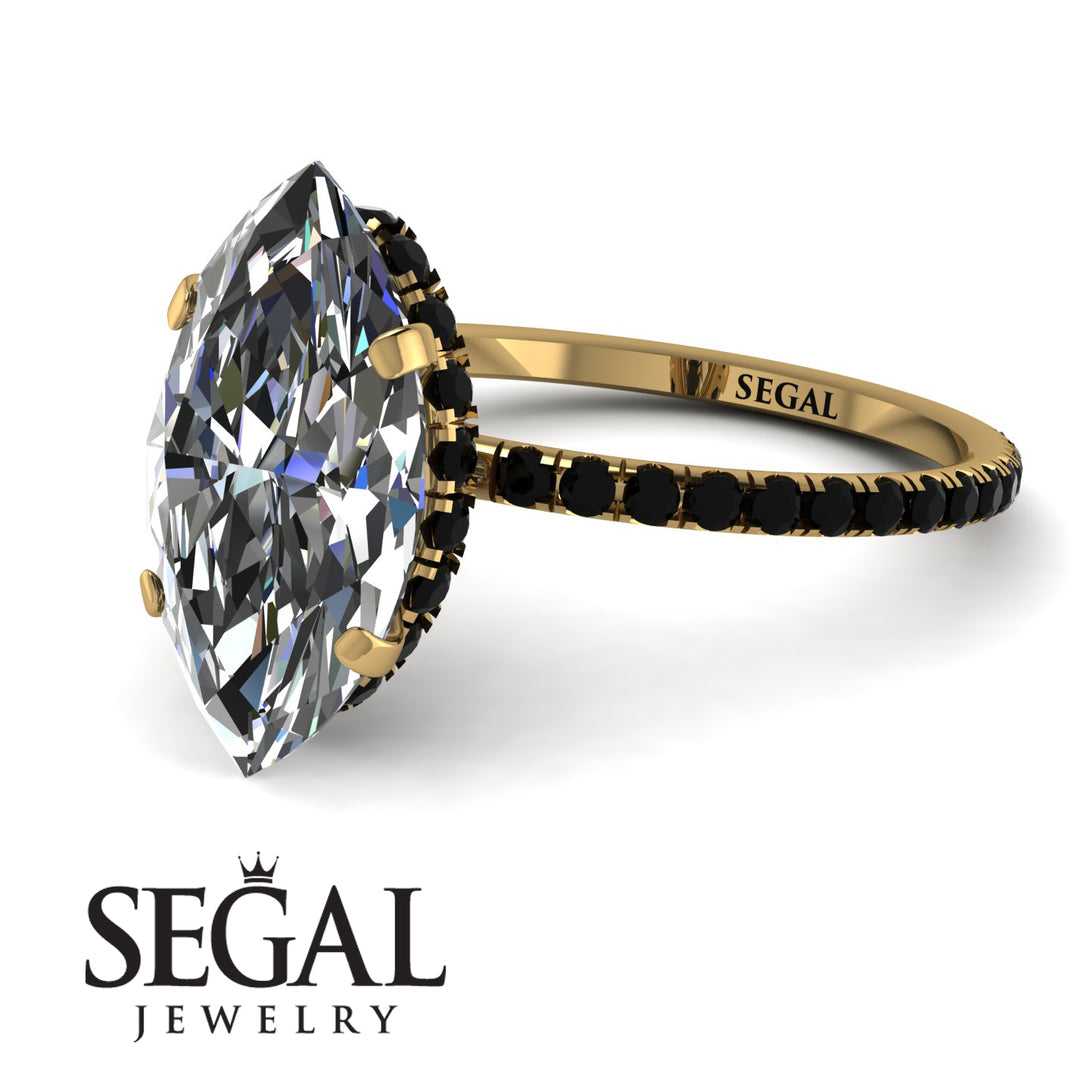 Hidden Halo Marquise Diamond Engagement Ring - Journey No. 31