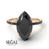 Hidden Halo Marquise Black Diamond Engagement Ring - Journey No. 38 image 4