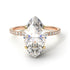 Two Tones Hidden Halo Marquise Diamond Engagement Ring - Journey No. 76