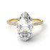 Two Tones Hidden Halo Marquise Diamond Engagement Ring - Journey No. 77