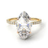 Two Tones Hidden Halo Marquise Diamond Engagement Ring - Journey No. 76