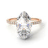 Two Tones Hidden Halo Marquise Diamond Engagement Ring - Journey No. 78