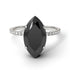 Salvador's Hidden Halo Marquise Black Diamond Engagement Ring - Journey No. 90