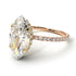 Two Tones Hidden Halo Marquise Diamond Engagement Ring - Journey No. 76