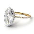 Two Tones Hidden Halo Marquise Diamond Engagement Ring - Journey No. 77