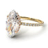 Two Tones Hidden Halo Marquise Diamond Engagement Ring - Journey No. 76