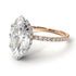Two Tones Hidden Halo Marquise Diamond Engagement Ring - Journey No. 78