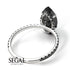Hidden Halo Marquise Black Diamond Engagement Ring - Journey No. 39