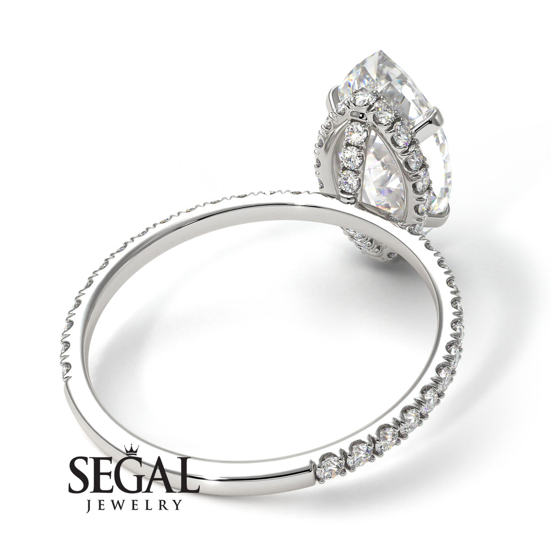 Hidden Halo Marquise Diamond Engagement Ring - Journey No. 3