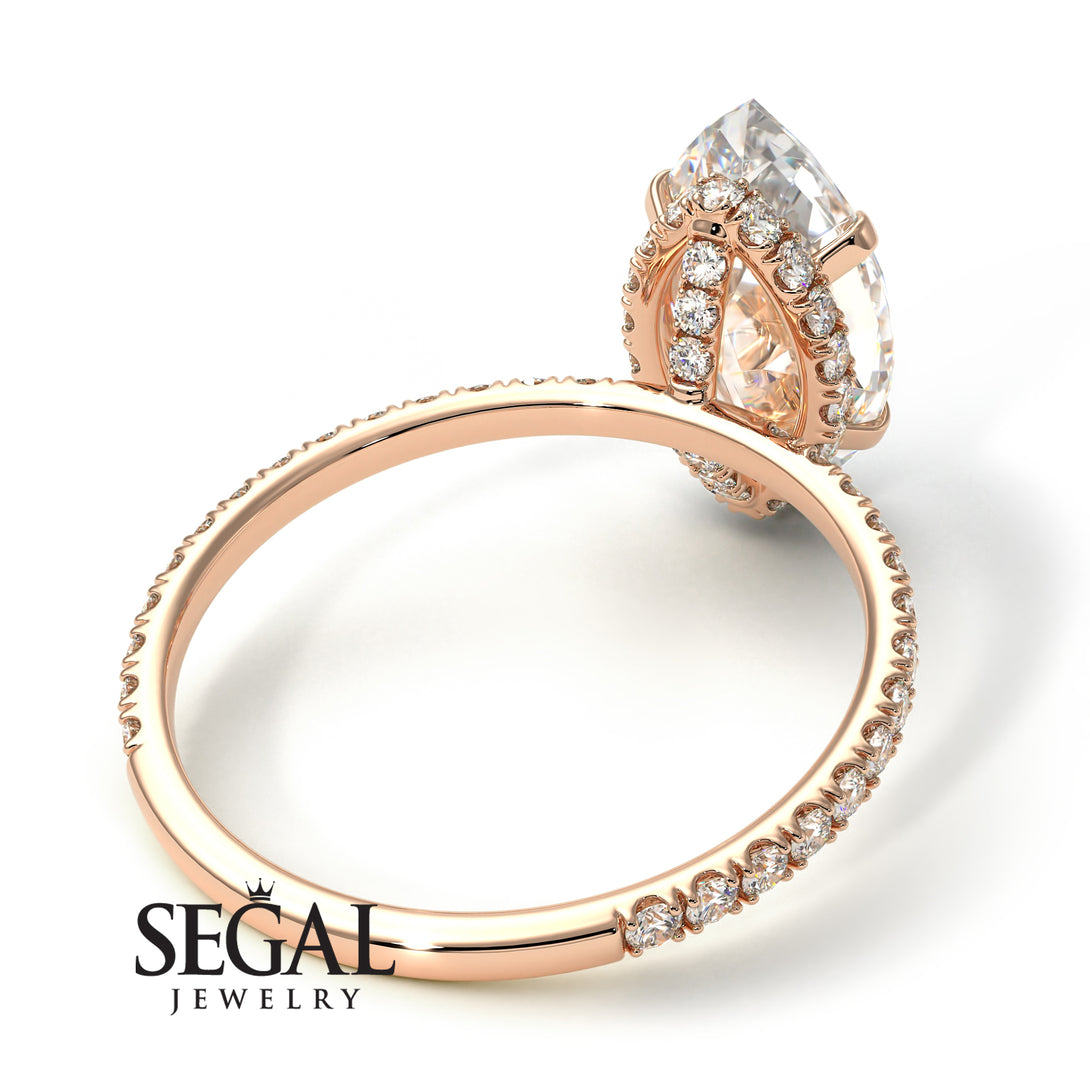 Hidden Halo Marquise Diamond Engagement Ring - Journey No. 2