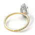 Two Tones Hidden Halo Marquise Diamond Engagement Ring - Journey No. 77