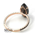 Hidden Halo Marquise Black Diamond Engagement Ring - Journey No. 38