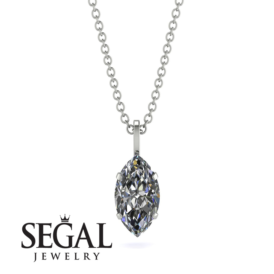 Hidden Halo Marquise Diamond Necklace - Journey No. 63