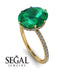 Hidden Halo Oval Emerald Engagement Ring - Gemma No. 4 image 2