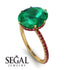 Hidden Halo Oval Emerald Engagement Ring - Gemma No. 49