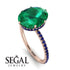 Hidden Halo Oval Emerald Engagement Ring - Gemma No. 65 image 2
