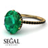 Hidden Halo Oval Emerald Engagement Ring - Gemma No. 34