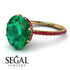 Hidden Halo Oval Emerald Engagement Ring - Gemma No. 49