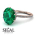 Hidden Halo Oval Emerald Engagement Ring - Gemma No. 5 image 10