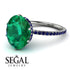 Hidden Halo Oval Emerald Engagement Ring - Gemma No. 66