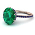 Hidden Halo Oval Emerald Engagement Ring - Gemma No. 65