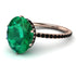 Hidden Halo Oval Emerald Engagement Ring - Gemma No. 35