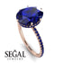 Hidden Halo Oval Sapphire Engagement Ring - Gemma No. 74 image 2