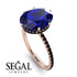 Hidden Halo Oval Sapphire Engagement Ring - Gemma No. 44 image 2