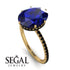 Hidden Halo Oval Sapphire Engagement Ring - Gemma No. 43 image 2