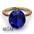 Hidden Halo Oval Sapphire Engagement Ring - Gemma No. 58 image 3