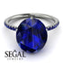 Hidden Halo Oval Sapphire Engagement Ring - Gemma No. 75 image 3