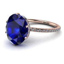 Hidden Halo Oval Sapphire Engagement Ring - Gemma No. 14 image 1
