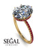 Hidden Halo Oval Diamond Engagement Ring - Gemma No. 46