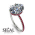 Hidden Halo Oval Diamond Engagement Ring - Gemma No. 48 image 2