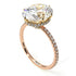 Two Tones Hidden Halo Oval Diamond Engagement Ring - Gemma No. 76