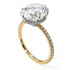 Two Tones Hidden Halo Oval Diamond Engagement Ring - Gemma No. 77