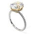Two Tones Hidden Halo Oval Diamond Engagement Ring - Gemma No. 77