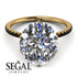 Hidden Halo Oval Diamond Engagement Ring - Gemma No. 31