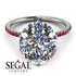 Hidden Halo Oval Diamond Engagement Ring - Gemma No. 48