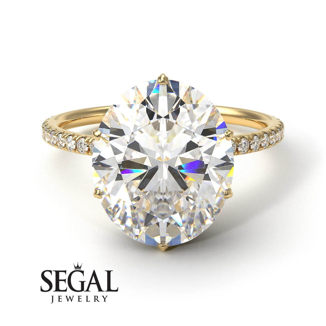 Hidden Halo Oval Diamond Engagement Ring - Gemma No. 1