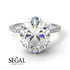 Hidden Halo Oval Diamond Engagement Ring - Gemma No. 3