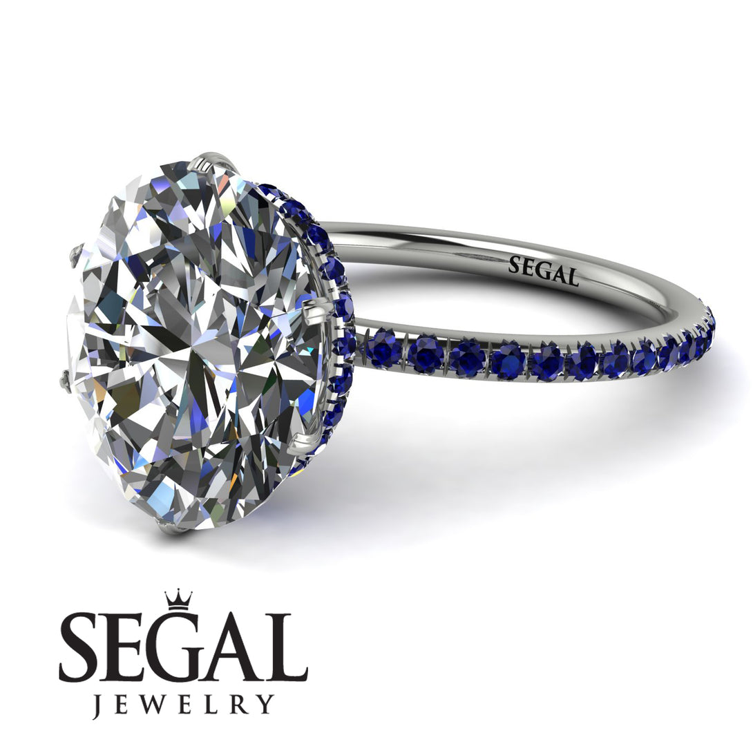Hidden Halo Oval Diamond Engagement Ring - Gemma No. 63