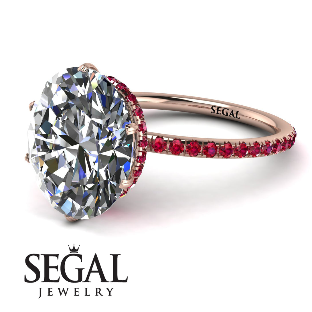 Hidden Halo Oval Diamond Engagement Ring - Gemma No. 47