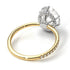 Two Tones Hidden Halo Oval Diamond Engagement Ring - Gemma No. 77