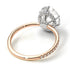 Two Tones Hidden Halo Oval Diamond Engagement Ring - Gemma No. 78