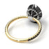 Two Tones Hidden Halo Oval Black Diamond Engagement Ring - Gemma No. 80