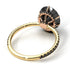 Two Tones Hidden Halo Oval Black Diamond Engagement Ring - Gemma No. 79