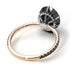 Two Tones Hidden Halo Oval Black Diamond Engagement Ring - Gemma No. 81