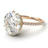 Two Tones Hidden Halo Oval Diamond Engagement Ring - Gemma No. 76